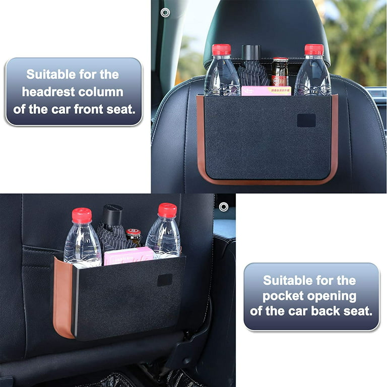 Hanging Car Trash Can, Collapsible Portable Waterproof Garbage Bag with  Clip Small Car Organizer Holder Storage Pockets Container, Mini Trash Bin  for