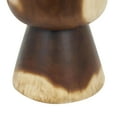 thumbnail image 5 of DecMode 14" x 18" Brown Wood Handmade Hourglass Accent Table with Natural Wood Grain, 1-Piece, 5 of 9