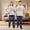 Blue, variant on LuLiaMenton Matching Couples Christmas Pajamas Favorite Light Jesus Short Sleeve Long Pants Set