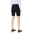 thumbnail image 3 of IZOD Women's Juniors Uniform Bermuda Shorts, Skinny Style with Hook & Eye Closure, Stretch Twill Fabric 3 Navy, 3 of 8