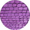 thumbnail image 1 of Ahgly Company Indoor Round Patterned Dark Orchid Purple Area Rugs, 4' Round, 1 of 6