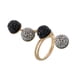 thumbnail image 3 of Anillos de aleación simples Temperamento Anillo de dedo Resina Diseño de guisantes Anillo de dedo común Moda Chica Joyería conjunta (dorado), 3 of 5