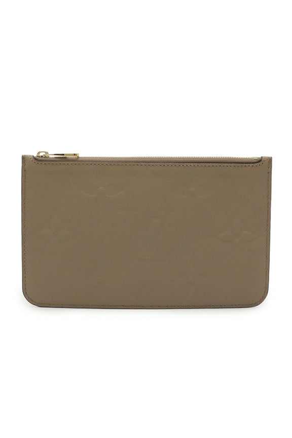 Pre-Owned LOUIS VUITTON Monogram Empreinte Neverfull MM Pouch for (Tourterelle) M45686
