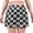 Checkered Small Hearts, variant on Women's Satin Pajamas Boxers Shorts Casual With Pockets Checkered Small Hearts