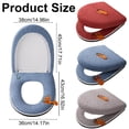 thumbnail image 3 of Gnwei Toilet Seat Warmer Cover,Bathroom Soft Thicker Warmer with Zipper Snaps Fixed Stretchable Washable Fiber Cloth Toilet Seat Covers Pads Easy Installation& Cleaning, 3 of 7