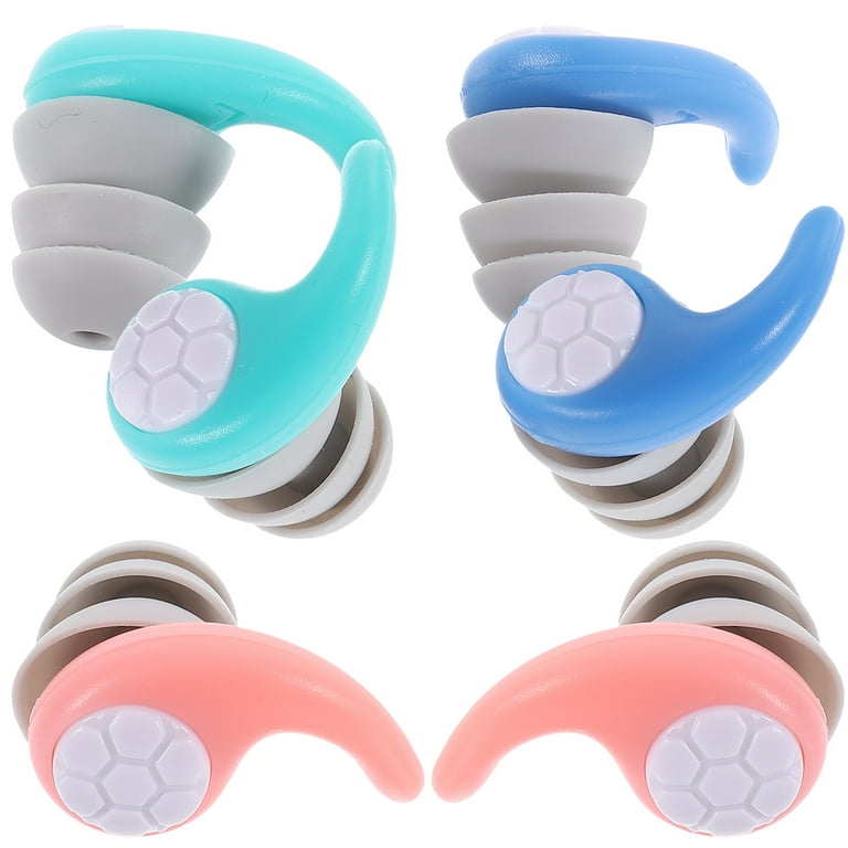 6 Pairs Silicone Soundproof and Noise canceling Earplugs Concert Anti snoring Buds Reduction Swim Earbuds for Shower Walmart