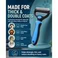 thumbnail image 5 of Pet Pro Grooming Tool, Deshedding Dog Brush Undercoat Rake Double Sided Cat Brushes Long Hair Dematting Comb Professional Extra-Wide Stainless Steel Teeth Supplies for Matted Fur on Cats Dogs, 5 of 8