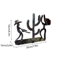 thumbnail image 3 of Western Cowboy Cactus Wine Rack, Vintage Metal Wine Holder, Tabletop Wine Display, Decorative Wine Storage for Kitchen and Bars, Unique Gift Idea for Wine Lovers, 3 of 7