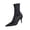 Black, variant on Women's Pointed Toe Stiletto Sock Boots, Stretch Knit Ankle Booties with Slim Fit, Slip On High Heel Fashion Boots