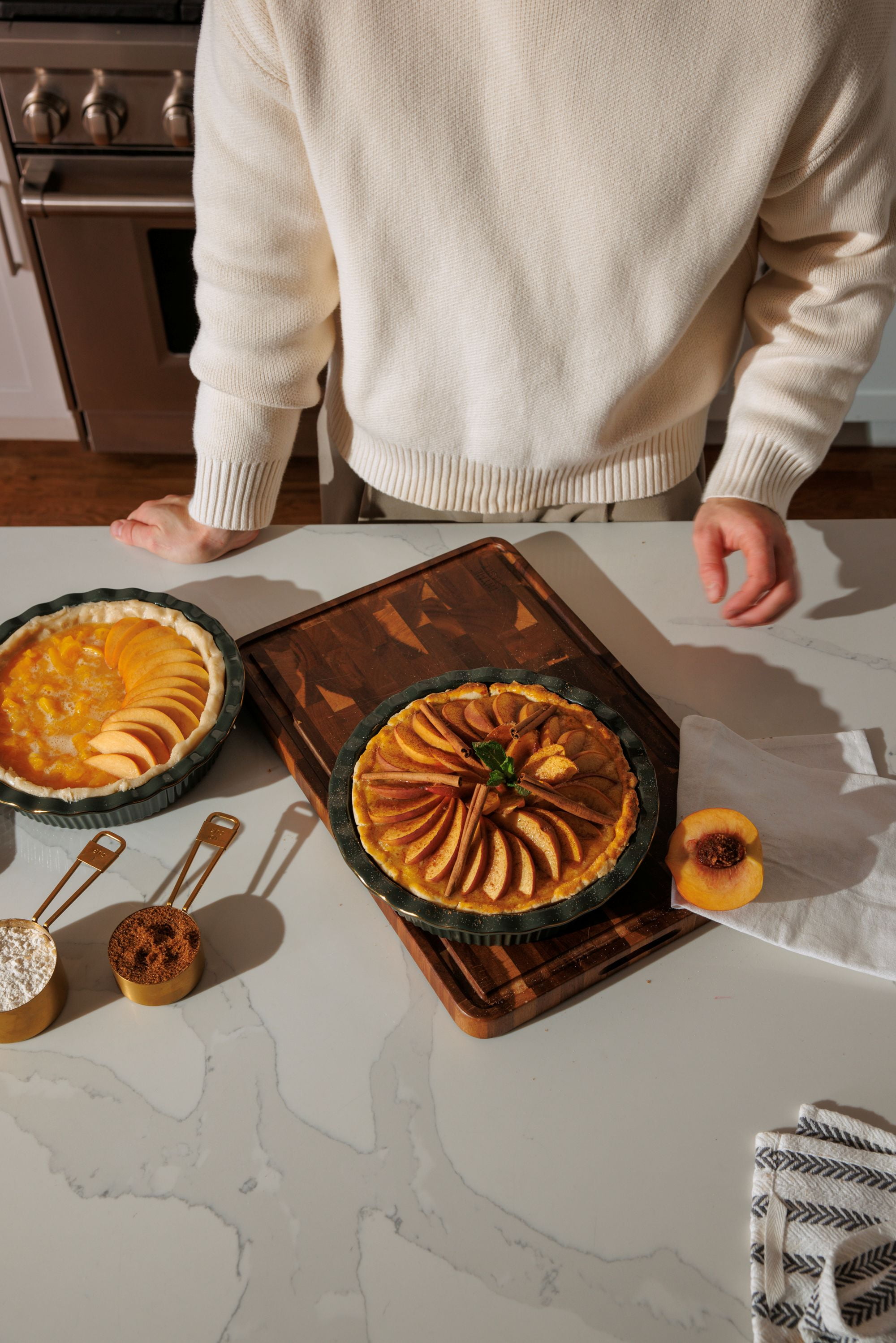 Thyme & Table 2 Pack 9 Inch Ceramic Pie Dish - Moss Green