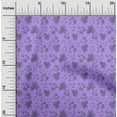 thumbnail image 2 of oneOone Velvet Medium Purple Fabric Autumn Leaves Sewing Material Print Fabric By The Yard 58 Inch Wide, 2 of 4