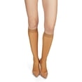 thumbnail image 6 of MeMoi Women's Bare Ultra-Sheer 8-Denier Everyday Knee Highs - Womens - Female, Q, Nude, 6 of 6