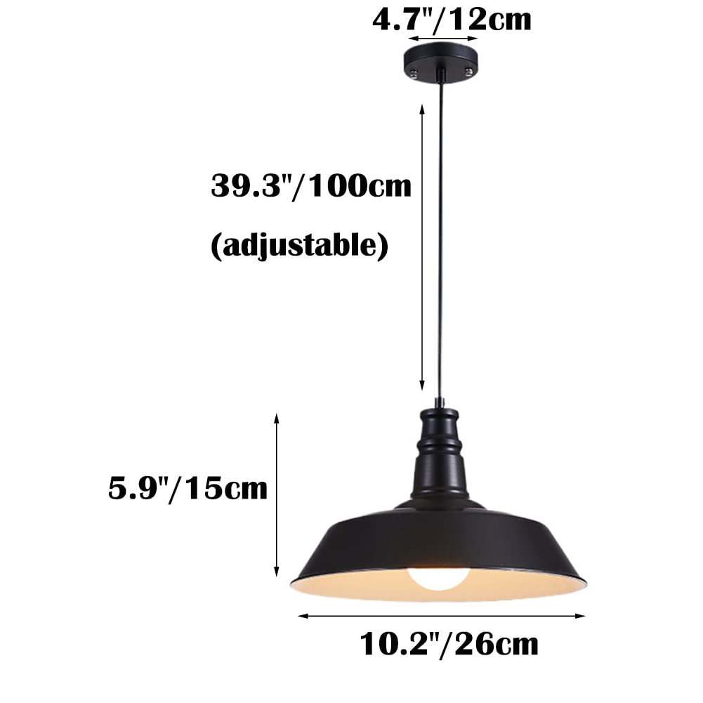 Vintage Indusrial Style Metal Light Fixture for Kitchen Island, Colorful Retro Iron Pendant Lighting for Dining Room, Simple American Farmhouse Hanging Lamp, Rustic Ceiling Chandelier