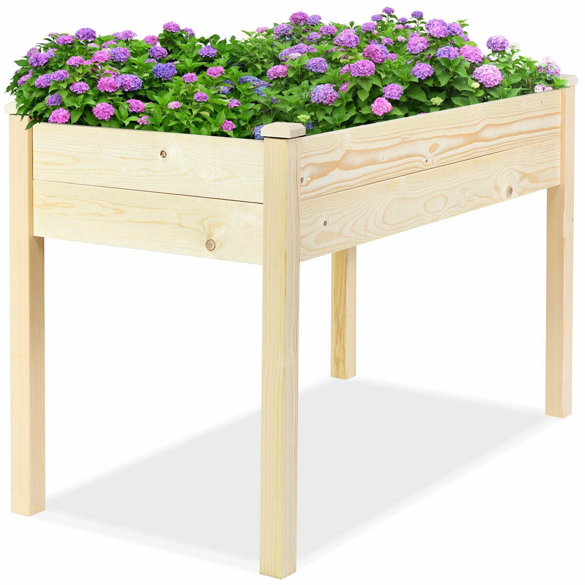 Wooden Raised Vegetable Garden Bed Elevated Grow Planter Wooden Raised Vegetable Garden Bed