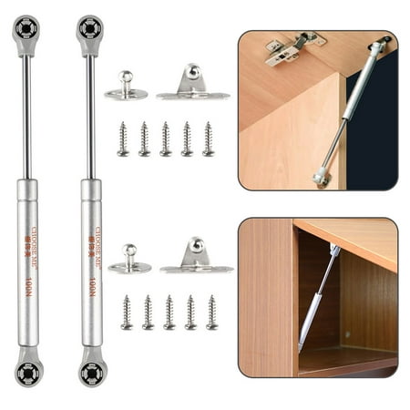 2-pack 100N Hydraulic Gas Strut Lift Support Cabinet Hinge Kitchen Cupboard Door Gas Spring Door Shocks Cabinets Hinges,for Toy Box, Soft Down Lid Stay, Soft Close Lid