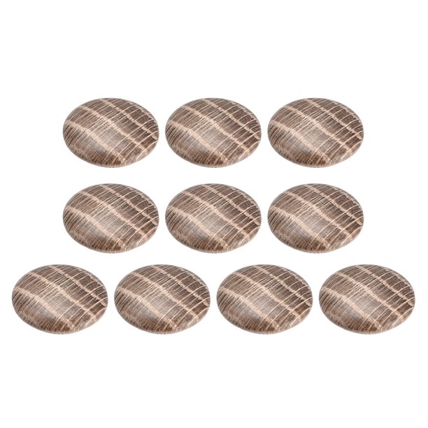 Wood Button Plugs 0.8" Hardwood Screw Hole Furniture Plugs 10Pcs
