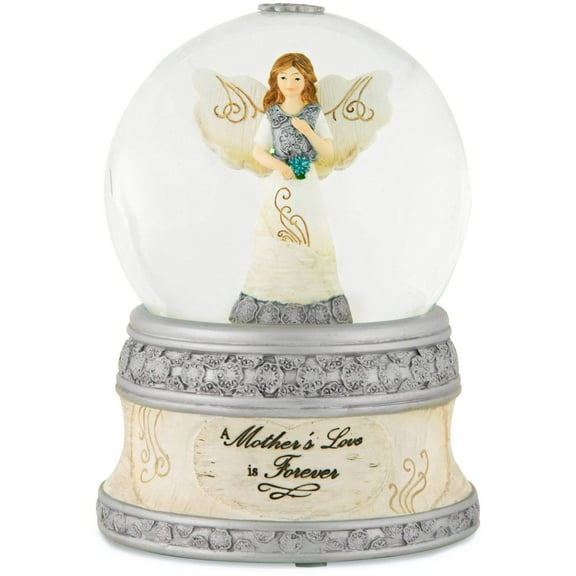 Pavilion Gift Company Elements 82329 100mm Musical Water Globe with Angel Figurine, A Mother's Love, 6-Inch
