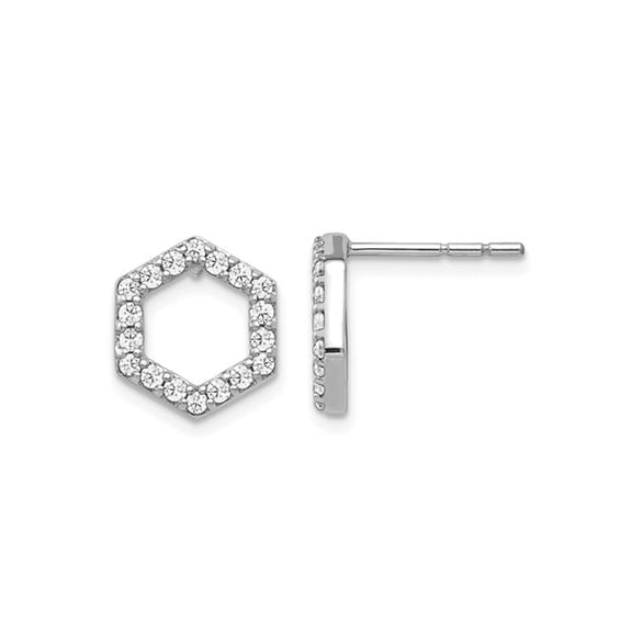 1/2 Carat (Ctw D-E-F, VS2-SI1) Lab-Grown Diamond Earrings in 14K White Gold for Women