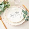 thumbnail image 3 of Crisky Wedding Napkins Mr Mrs Silver Cocktail Beverage Dessert Napkins for Wedding Tabel Decoration Engagement Party Supplies, 100 Pcs, 3-Ply, 3 of 4