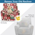 thumbnail image 4 of Kuiaobaty Plaid Snowflake Print Reclining Slipcover Breathable Recliner Chair Cover Large with Pocket Easy Replacement Reclining Sofa Slipcover Thick Recliner Couch Cover for Living Room, 4 of 8