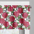 thumbnail image 5 of Ambesonne Roses Valance & Curtain, Flowers on Nested Squares, 55"x36", Multicolor, 5 of 7