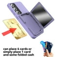 thumbnail image 3 of Case for Samsung Galaxy S24 Plus Wallet with Hidden Make-up Mirror Card Slot Holder, Rugged PC+TPU Shockproof Non-Slip Lens Protection Wallet Case for Samsung Galaxy S24 Plus, Light Purple, 3 of 6