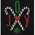thumbnail image 2 of Festive Christmas Candy Cane Joy Hoodie Sweatshirt Women Brisco Brands S, 2 of 5