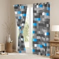 thumbnail image 3 of Castle Fairy Pixel Grid Miners Curtains Pack of 2 (42x84 Each),Plaid Curtains Blackout, 3 of 6