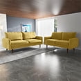 thumbnail image 5 of Pemberly Row 70" Round Arm Upholstered Modern Velvet Sofa in Gold, 5 of 15