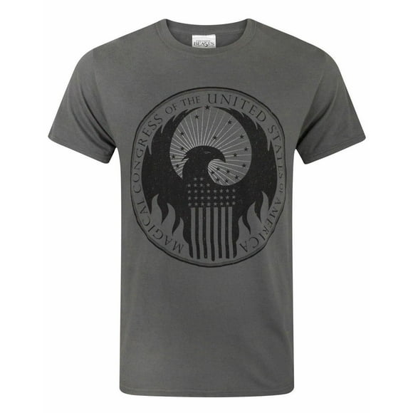 Fantastic Beasts And Where To Find Them Mens Grey Short Sleeved T-Shirt