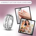 thumbnail image 4 of 925 Sterling Silver Platinum Plated Spinner Anxiety Ring Men Size 9, 4 of 4