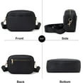 thumbnail image 4 of Triple Zip Small Crossbody Bag for Women, Square Snapshot Camera Side Shoulder Purse Handbag with Wide Strap, 4 of 6