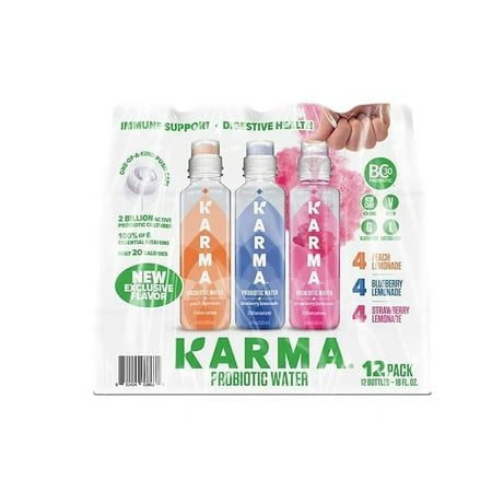 Karma Lemonade Probiotic Water Variety Pack (18 fl. oz., 12 pk.)