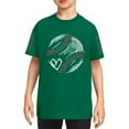 thumbnail image 1 of TIEVOSA T-Shirt Graphique de Baseball pour Garçons et Filles, Col Rond, Manches Courtes, pour Adolescents, Mignon, Athlétique, Décontracté, 3-12 Ans, 1 of 3