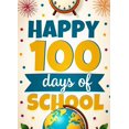 thumbnail image 4 of School 100 Days Celebration Backdrop Banner Colorful Party Supplies Background Photography Props Happy Days Decorations Classroom Event Decor, 4 of 4