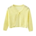 thumbnail image 2 of Baby Girls' Long Sleeve Cardigan Knit Button Closure Bolero Shrug Toddler Cardigan Hollow out Cropped Sweater Cute Kids Shawl, 2 of 5