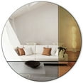 thumbnail image 2 of Grander Images GJ003-60 24 in. Tinted Glass Frameless Round Mirror - Grey, Gold & Orange, 2 of 6