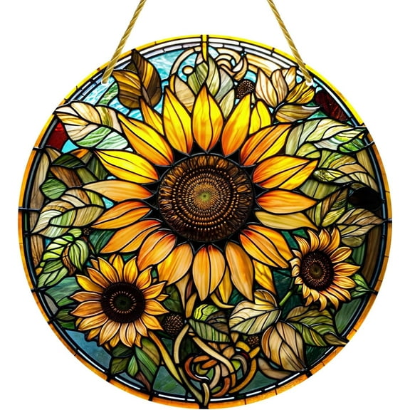 AatoeaX Vibrant Sunflower Acrylic Hanging - Cheerful, Floral for Sunny Spaces, Living Room Decor [Sunflower, Acrylic Hanging, Cheerful, Floral, Sunny, Living Room Decor]