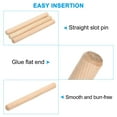 thumbnail image 3 of Uxcell 1/2 Wooden Dowel Pins, 300 Pcs M12x120mm Wood Dowel Pins Hardwood Pegs Fluted Groove Easy Insertion for Craft Furniture Door Art, 3 of 6