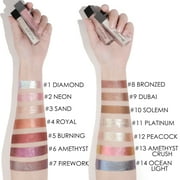 FOCALLURE Liquid Glitter Eyeshadow,Metallic Long Lasting Waterproof Eye Makeup, BURNING