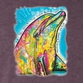 thumbnail image 5 of Wild Bobby Dean Russo Neon Colorfu Dolphin Animal Lover Men Premium Tri Blend Tee, Vintage Purple, XX-Large, 5 of 5