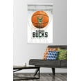 thumbnail image 3 of NBA Milwaukee Bucks - Drip Ball 20 Wall Poster with Wooden Magnetic Frame, 22.375" x 34", 3 of 5