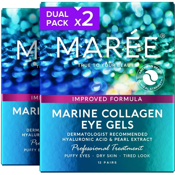Geles para ojos MAREE, paquete de 2 parches para debajo de los ojos, ojeras hinchadas