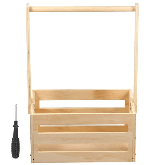 Threns Infant Shower Crate Closet Wood Infant Storage Crate Safe Secure Infant Shower Basket Storage Convenient Infant Shower Crate Large Capacity Wood Infant Storage Crate for Home