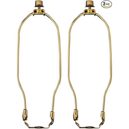 

Royal Designs 8 Heavy Duty Lamp Harp Finial and Lamp Harp Holder Set Polished Brass (HA-1001-8BR-2) Pack of 2