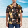 thumbnail image 2 of Pofeuu Cute Big-Eared Mouse Print Hawaiian Shirt for Men Sleeves Casual Button Down Summer Beach Dress Shirts T-Shirts,Small, 2 of 7