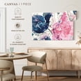 thumbnail image 5 of Elephant Stock Fireworks Abstract Navy Blue Flower Wall Art - Horizontal Canvas Wall Art - Living Room Wall Decor - Abstract Canvas - Pink And Gray Decor By Albena Hristova - 48" x 32", 5 of 8