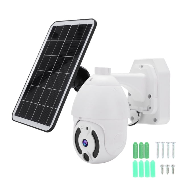 Cámara Solar WiFi de 2,5 pulgadas, 2MP, impermeable, visión nocturna infrarroja, alarma de detección de movimiento, sistema de seguridad para el hogar para Tuya