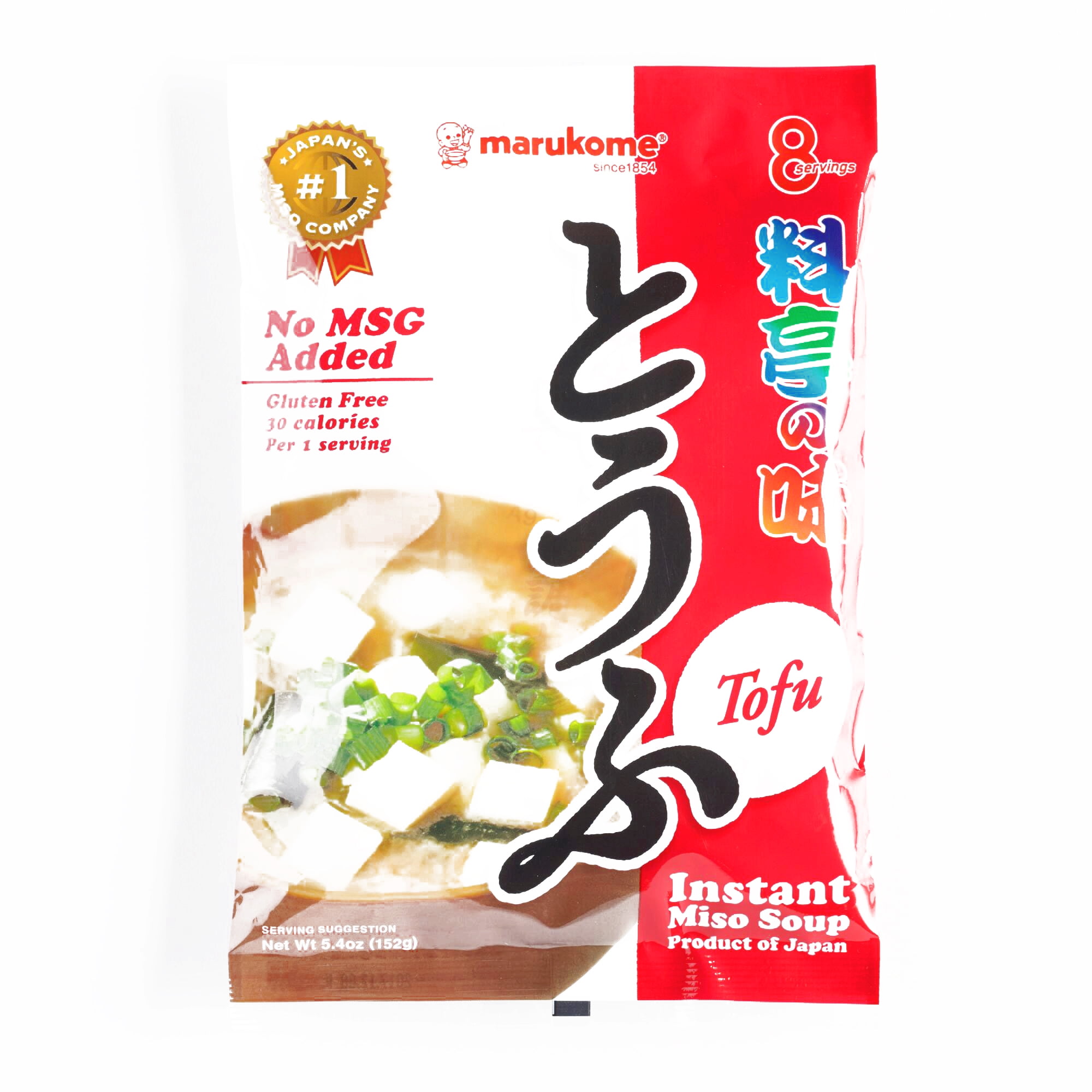Marukome Instant Miso Tofu 8 Pack 5.4 oz each (1 Item Per Order, not