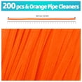 thumbnail image 2 of Iooleem 200 limpiadores de tuberías de color naranja, tallos de chenilla, limpiadores de tuberías para manualidades, limpiadores de tuberías, manualidades, suministros de arte y manualidades., 2 of 5
